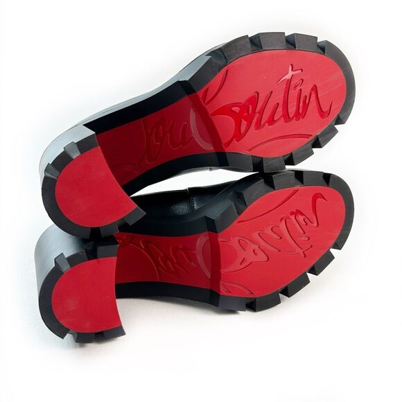 Christian Louboutin NIB Black Ankle Boots with Red Soles - Picture 12 of 16